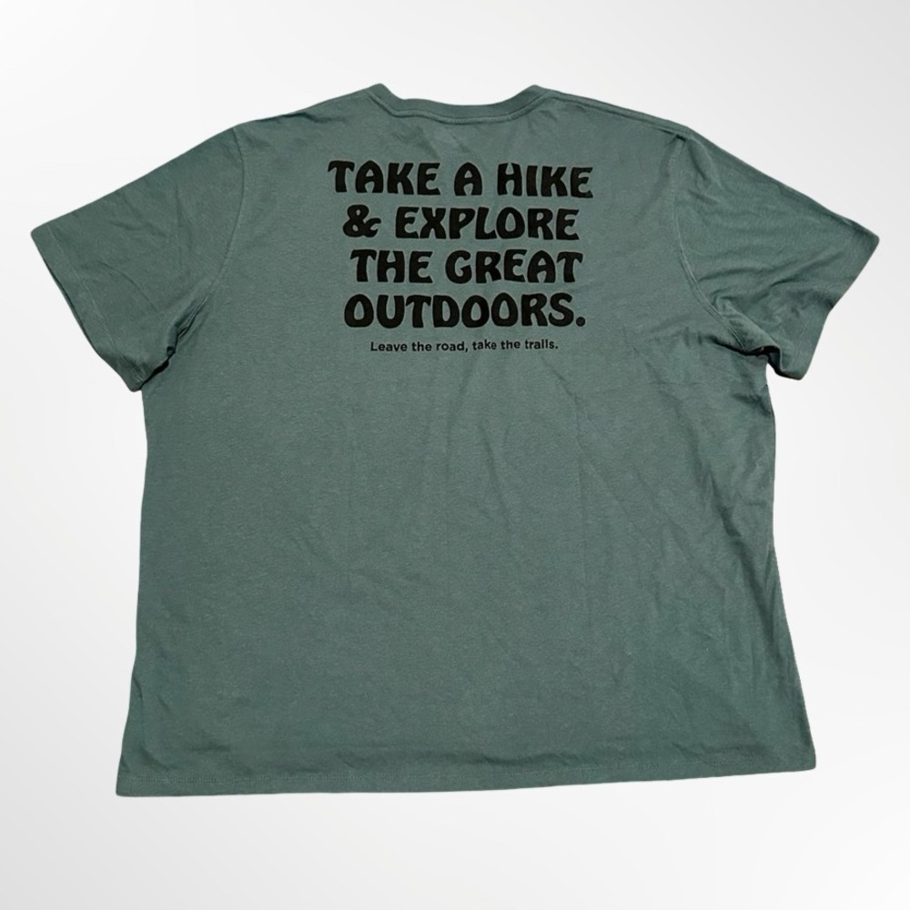 Old Navy Hiking Graphic T Shirt Explore Outdoors Green Bear Tee Men's XXL